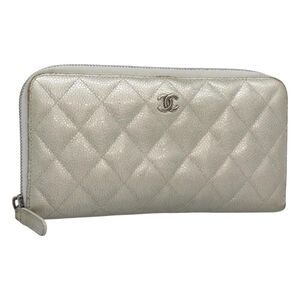 Pre Loved chanel Women Silver Wallets